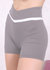 Overlap Waist Contrast Stripe Shorts - Gray