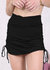 Overlap Waist Ruched Sports Skirt - Black