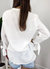 Pleated Split-Tie Sleeve Blouse