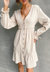 Plunge Neck Smock Dress