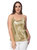 Plus Size Camisole Sequin Tank Top - Gold