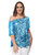 Plus Size One Shoulder Sequin Top - Blue