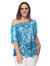 Plus Size One Shoulder Sequin Top - Blue