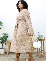 Plus Size Paisley Print Wrap Flwoy Maxi Dress