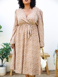 Plus Size Paisley Print Wrap Flwoy Maxi Dress