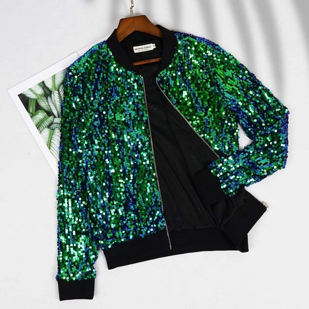 Anna All Over Sequin Bomber Jacket