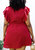 Plus Size Solid Color Swing Dress With Ruffle Sleeves