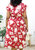 Plus Size Tropical Floral Print Maxi Wrap Dress With Ruffle Sleeves