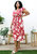 Plus Size Tropical Floral Print Maxi Wrap Dress With Ruffle Sleeves