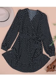 Polka Dot Bishop Sleeve Dress