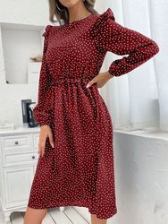 Polka Dot Button Back Dress