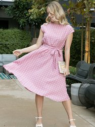 Polka Dot Cap Sleeve Dress