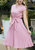 Polka Dot Cap Sleeve Dress - Pink