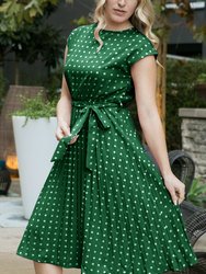 Polka Dot Cap Sleeve Dress