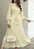 Polka Dot Mock Long Sleeve Maxi Dress