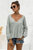 Relaxed Light Gathered Blouse - Gray