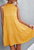 Ribbon Back Ruffle Neck Dress - Yellow