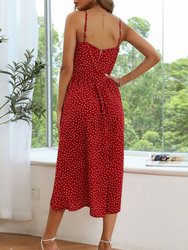 Ribbon Front Polka Dot Dress