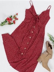 Ribbon Front Polka Dot Dress