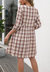 Round Neck Plaid Dress