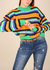 Round Neck Retro Striped Sweater