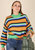 Round Neck Retro Striped Sweater