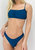 Ruched Tank Bralette Styled High Rise Bikini Set - Blue