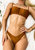 Ruched Tank Bralette Styled High Rise Bikini Set - Brown