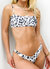 Ruched Tank Bralette Styled High Rise Bikini Set - White Animal Print