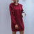 Ruffle Front Hoodie Dress