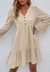 Ruffle Hem Long Sleeve Dress