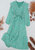Ruffle Shoulder Long Sleeve Midi Dress