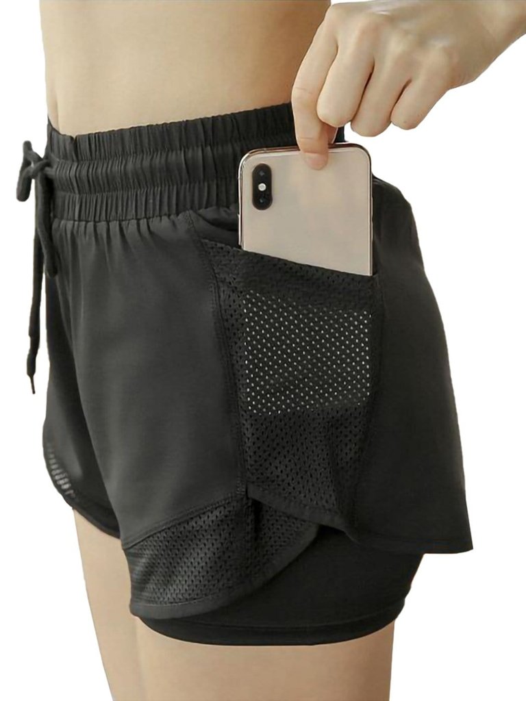 Running Shorts Quick-Dry 2 In 1 Workout Gym Shorts With Pockets