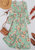 Scoop Neck Shirred Floral Dress