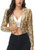 Sequin Bedazzled Bolero - Gold