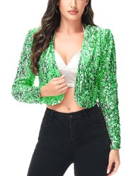 Sequin Bedazzled Bolero - Green