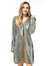 Sequin Open Front Cocktail Outerwear Jacket - Silver