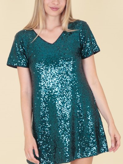Anna-Kaci Sequin Shift Tunic T-Shirt Mini Dress product