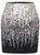Sequin Stretchy Party Mini Skirt - Silver
