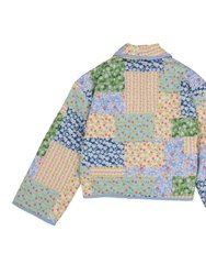 Shawl Lapel Neck Floral Print Jacket