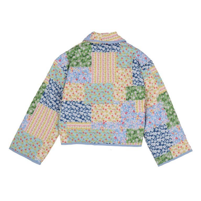 Shawl Lapel Neck Floral Print Jacket