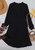 Sheer Swiss Dot Long Sleeve Dress - Black