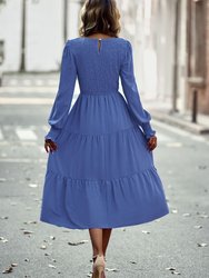 Shirred Bodice Tiered Dress