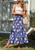 Shirred Waist Floral Maxi Skirt