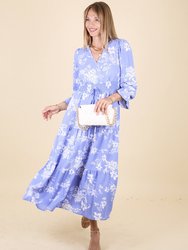 Shirred Waist Floral Print Dress