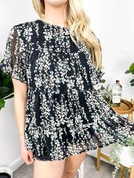 Short Sleeve Tiered Blouse