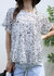 Short Sleeve Tiered Blouse - White