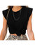 Shoulder Pad T-Shirt Tank Tops - Black