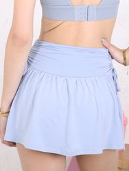 Side Ruched Tie Sports Skirt