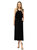 Sleeveless Maxi Length Drawstring Dress - Black